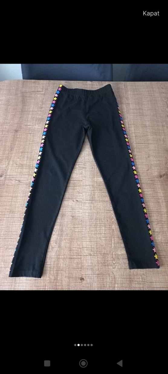 Renkli Yıldız Şeritli Kız Tayt - Görsel 2