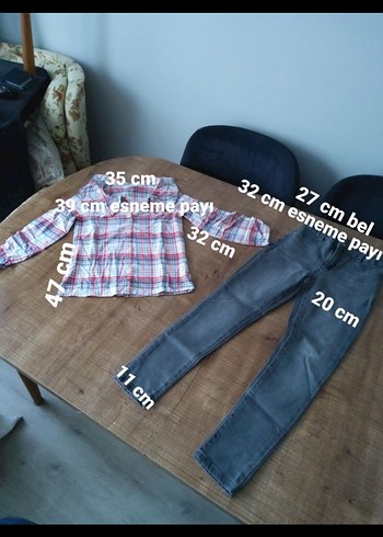 Kız Çocuk Gömlek ve Kot Pantolon - Görsel 3