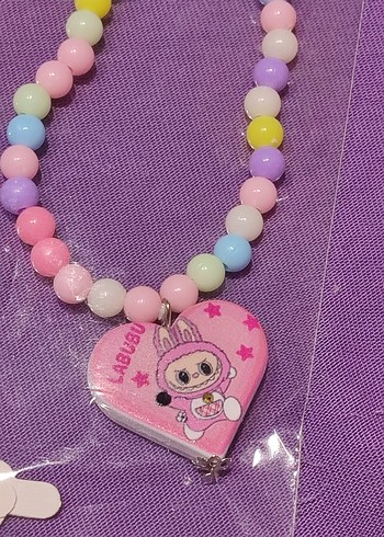 Labubu Çocuk Kolye Bileklik Seti - Görsel 2