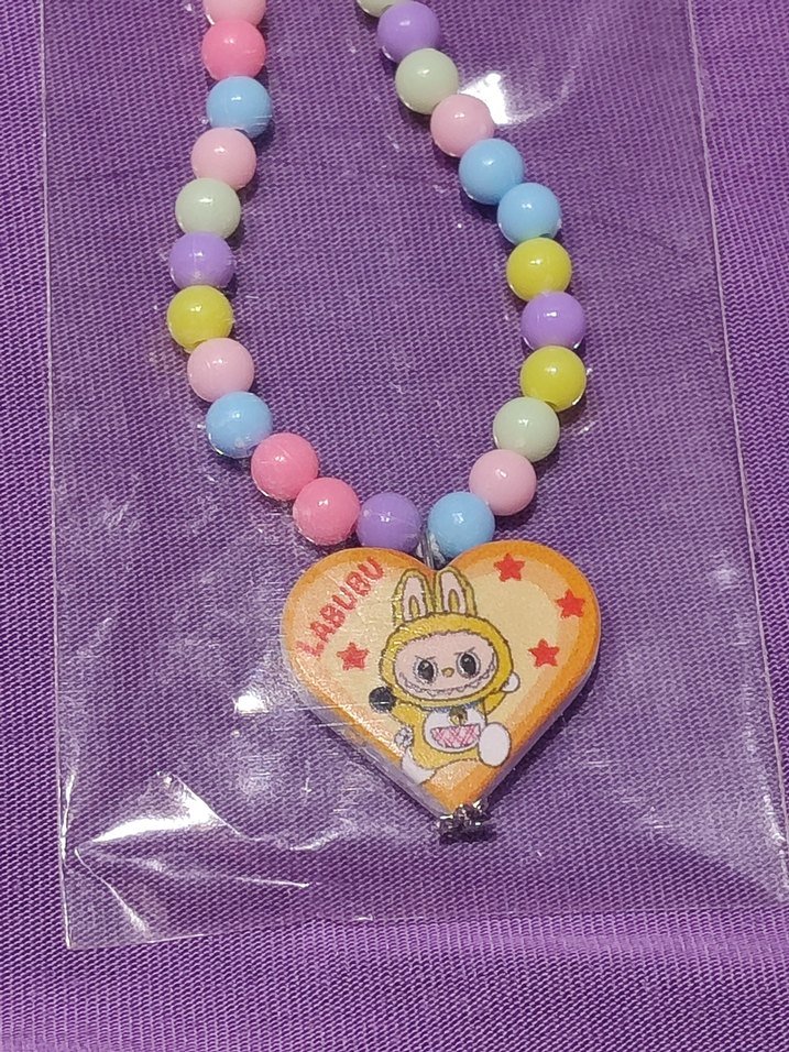 Labubu Çocuk Kolye Bileklik Seti - Görsel 3