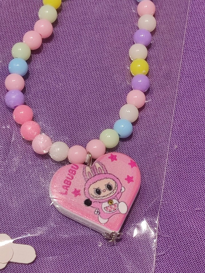 Labubu Çocuk Kolye Bileklik Seti - Görsel 2