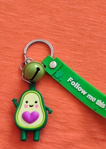 Renkli Avokado Figürlü Kadın Anahtarlık - Görsel 2