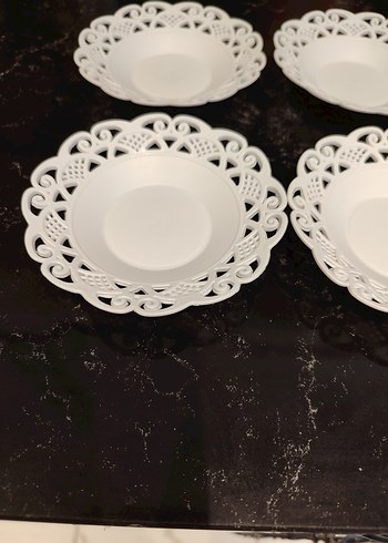 Dantel Desenli Çay Tabak Seti(6 adet) - Görsel 2