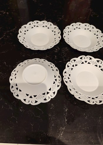 Dantel Desenli Çay Tabak Seti(6 adet) - Görsel 3