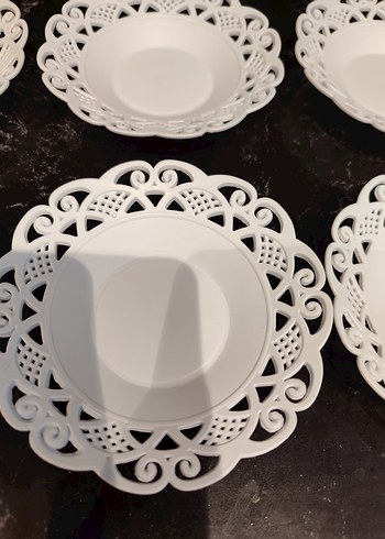 Dantel Desenli Çay Tabak Seti(6 adet) - Görsel 4