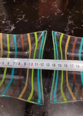 Renkli Çizgili Sunum Tabakları - Görsel 4