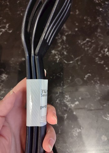 Siyah Mutfak Spatulası Seti ve Sarımsak Ezici - Görsel 4