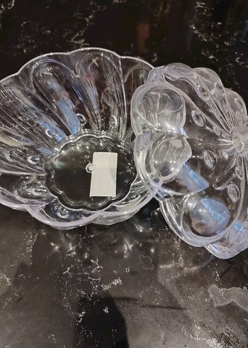 Vintage şeffaf şekerlik - Görsel 2