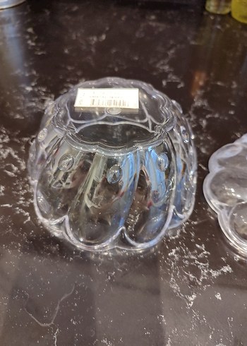 Vintage şeffaf şekerlik - Görsel 4