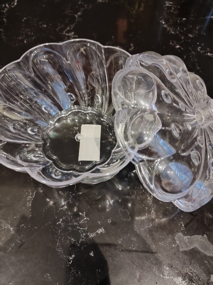 Vintage şeffaf şekerlik - Görsel 2