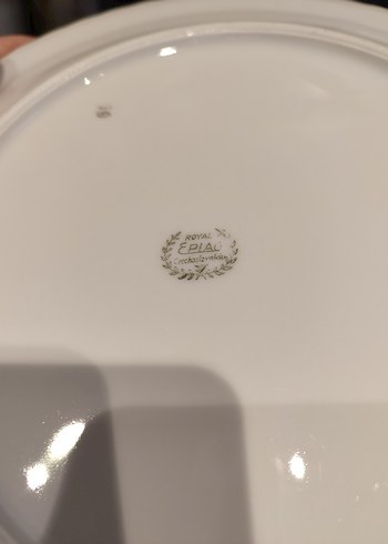 Çiçek Desenli Vintage Porselen Tabaklar - Görsel 5