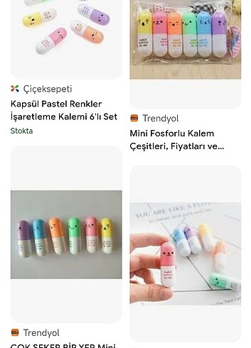  Yumurta ve kapsül mini fosforlu kalemler