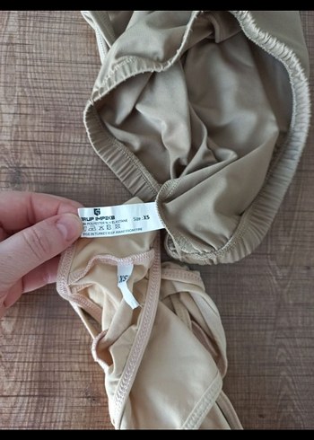 xs Beden Bej Sporcu ve Mini Sütyen Seti