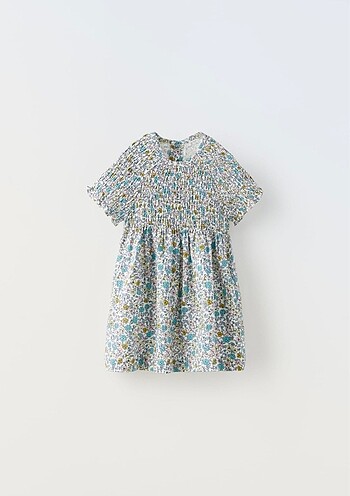 Zara Çiçek Desenli Çocuk Elbise