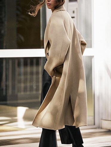 l Beden camel Renk Zara Zw collection yünlü kaban