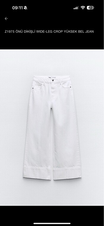 Orjinal zara geniş paca jean pantolon