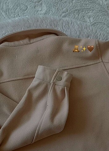 Diğer Çift cepli crop top Kaşe Mont