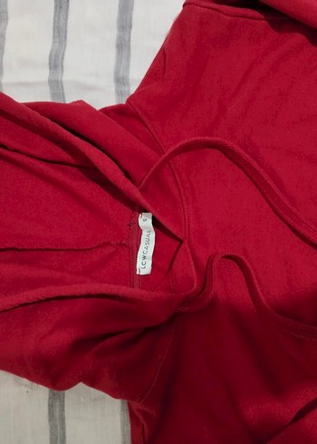 s Beden kırmızı Renk Kırmızı Kapüşonlu Kadın Sweatshirt