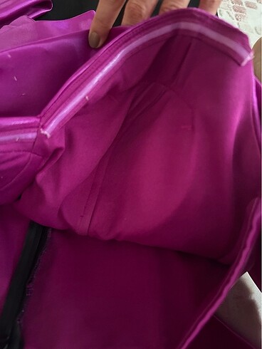 Siyah Fuşya balık abiye - Görsel 5