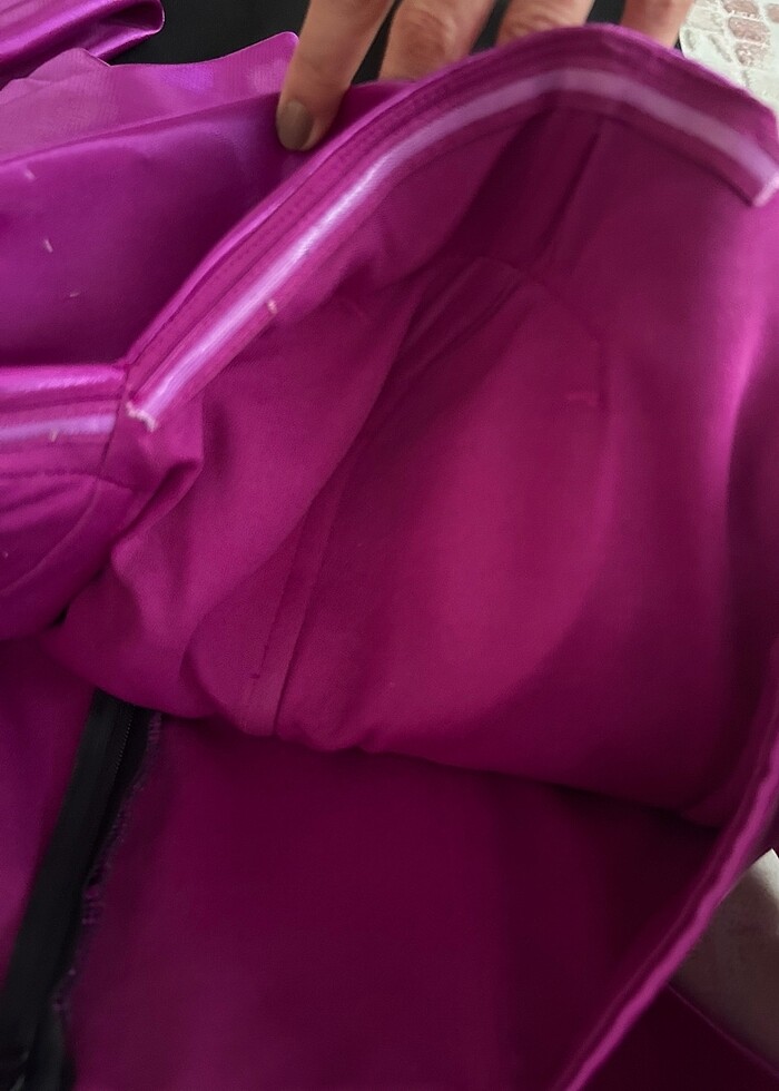 Siyah Fuşya balık abiye - Görsel 5