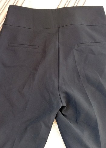 Kadın Siyah Pileli  İspanyolKumaş Pantolon - Görsel 4