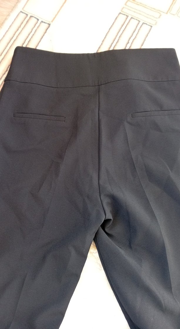 Kadın Siyah Pileli  İspanyolKumaş Pantolon - Görsel 4