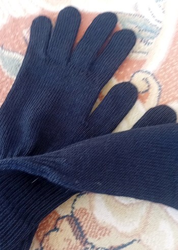 Mavi Erkek Örgü Eldiven - Görsel 2