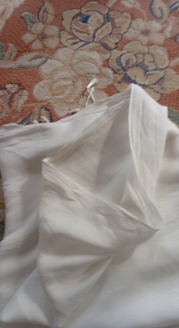 Beyaz Keten Bohem Kadın Şalı - Görsel 2