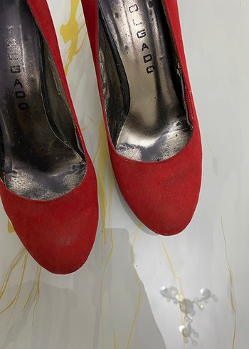 Kırmızı Stiletto Kadın Ayakkabı - Görsel 3