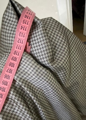 Gri Uzun Kadın Ofis Kabanı - Görsel 3