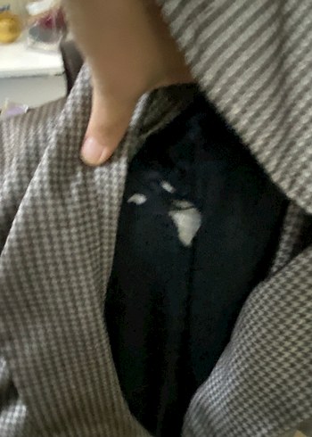 Gri Uzun Kadın Ofis Kabanı - Görsel 6