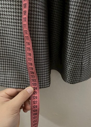 Gri Uzun Kadın Ofis Kabanı - Görsel 2