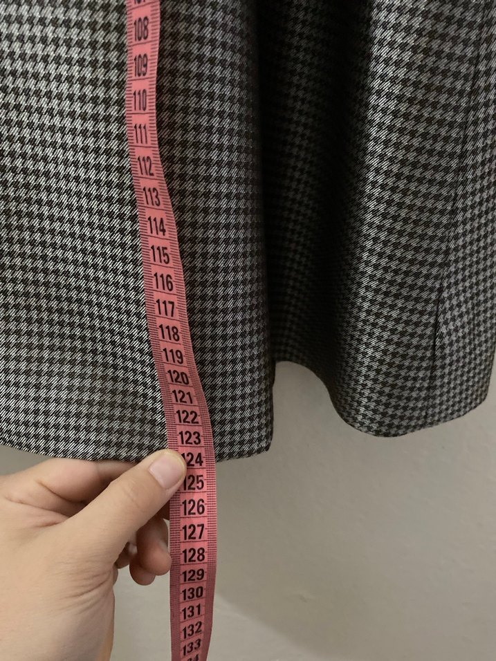 Gri Uzun Kadın Ofis Kabanı - Görsel 2