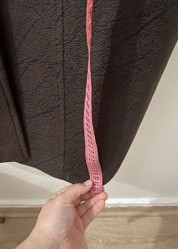 Kahverengi Deri Uzun Goth Kadın Kaban - Görsel 5