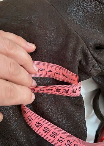 Kahverengi Deri Uzun Goth Kadın Kaban - Görsel 4