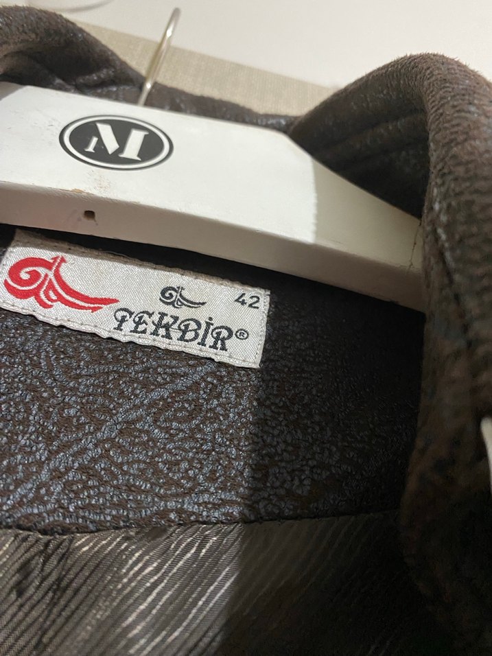 Kahverengi Deri Uzun Goth Kadın Kaban - Görsel 2