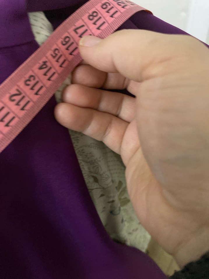 Uzun Mor Drapeli Tesettür Abiye - Görsel 4