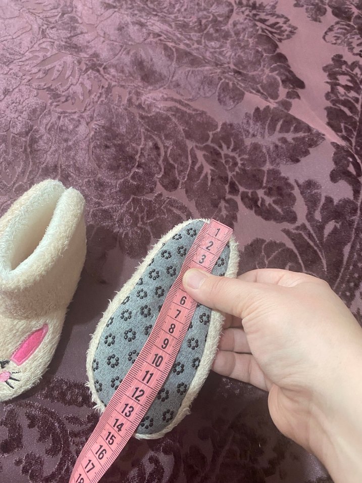 Pudra Nakışlı Kız Çocuk Sıcak Ev Terliği - Görsel 2