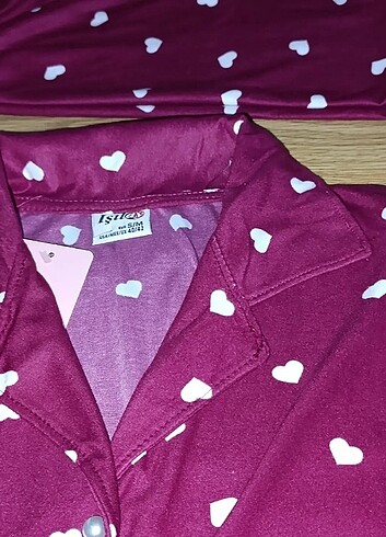 Uzun Kollu Düğmeli Bayan Pijama Takımı 