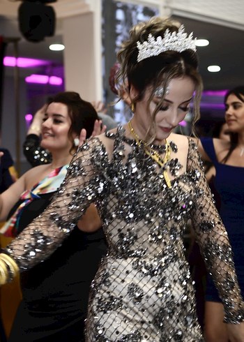 Gümüş Renginde Kına / Düğün Tacı - Görsel 5