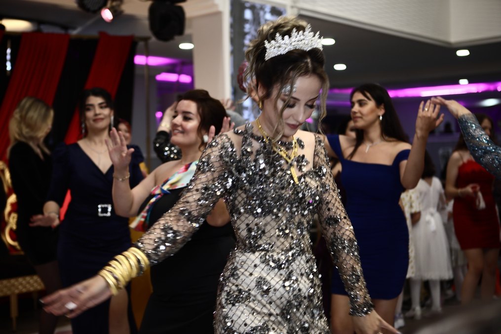 Gümüş Renginde Kına / Düğün Tacı - Görsel 5