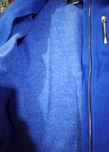 Erkek Mavi Fermuarlı Polar Sweatshirt - Görsel 4