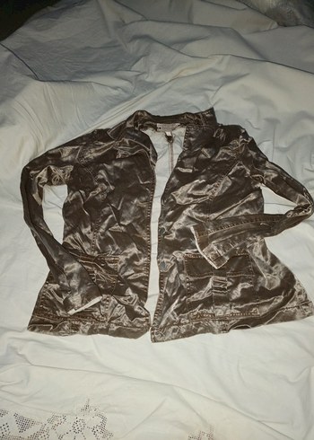 Düğmeli Kahverengi  Kadın Ceket - Görsel 3