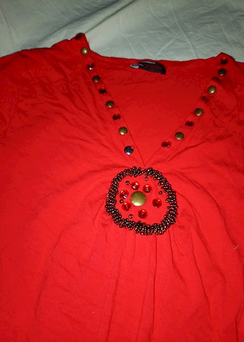 Boncuk İşlemeli t-shirt - Görsel 5