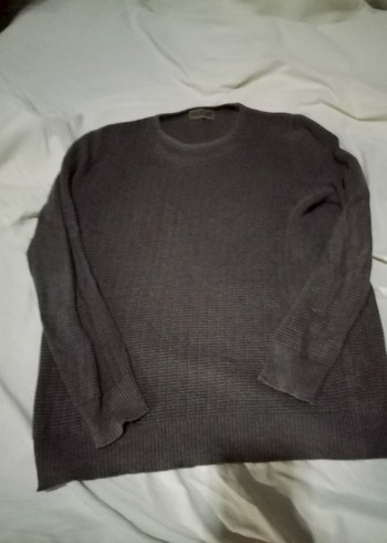 Gri Erkek Örme Yün Kazak - Görsel 3