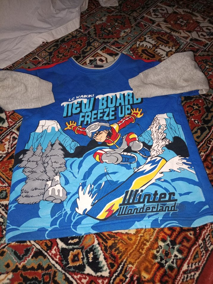 Renkli Baskılı Erkek Çocuk Sweatshirt - Görsel 2