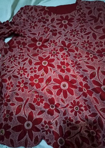 Bordo Çiçek buluz - Görsel 5