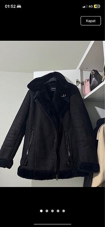 stradivarius kürklü mont