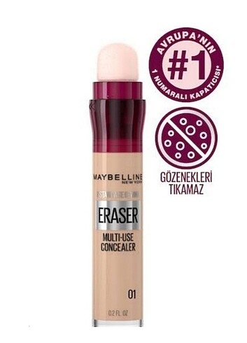 Maybelline New York Instant Anti Age Eraser 01 Nude Kapatıcı 