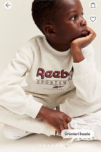 7 Yaş Beden gri Renk REEBOK GRİ TAKIM